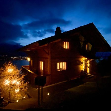 Chalet Egglen "Typical Swiss House, Best Views, Private Jacuzzi" Sigriswil Eksteriør billede